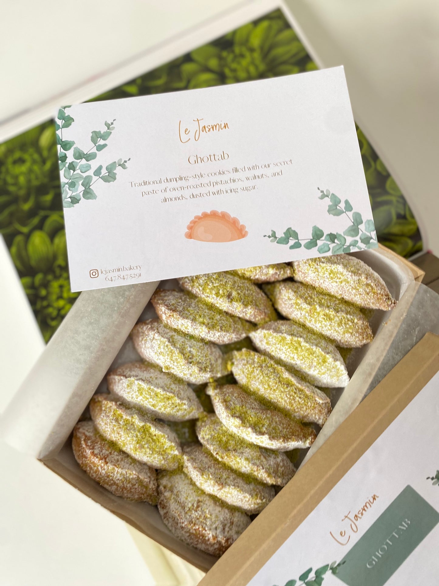 Pistachio Ghottab (Pistachio Pierogi)