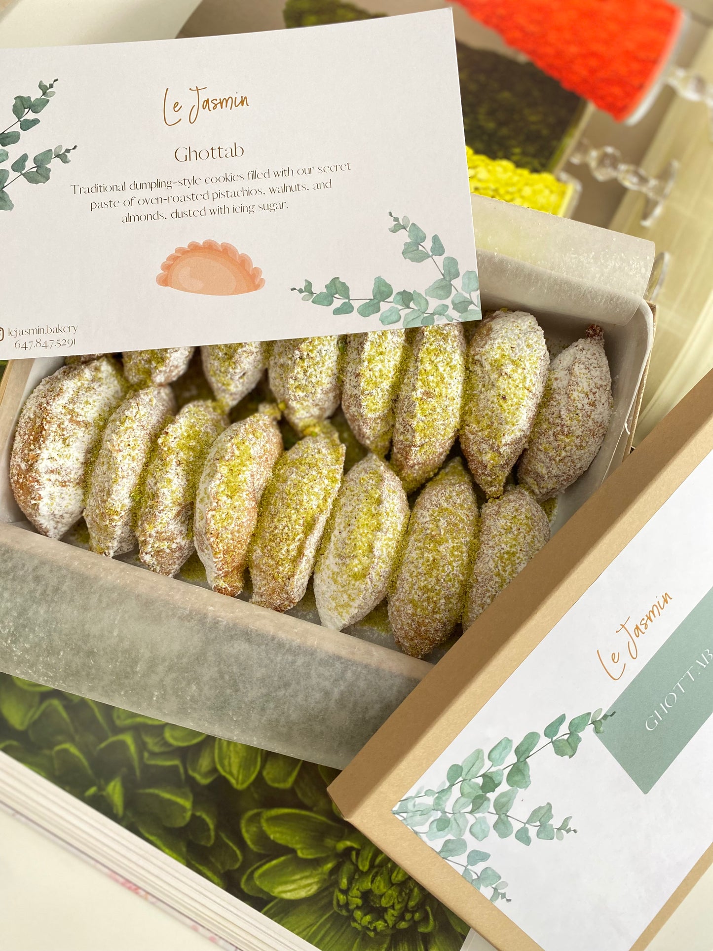 Pistachio Ghottab (Pistachio Pierogi)