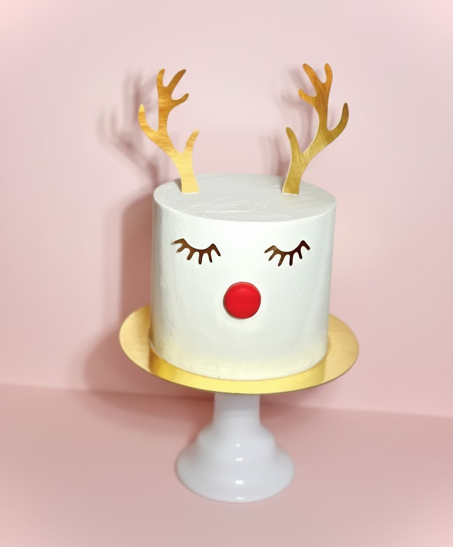 rudolf cake, rednose reindeer, christmas cake