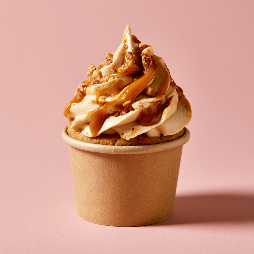 salted caramel cup cake, bakery, pastry shop, asters, le jasmin