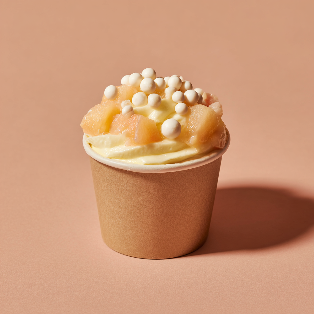 fluffy peach single serving cup cake toronto bakery 