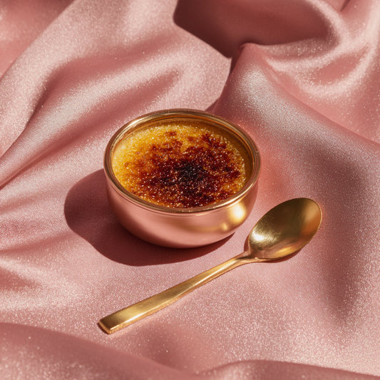 reme brulee, vanilla, creme, organic, wholesome, sweets, elegant, single serve, delightful dessert, toronto bakery, support local, halal, gluten free dessert, gluten free, toronto top bakery, best creme brulee, asters, le jasmin
