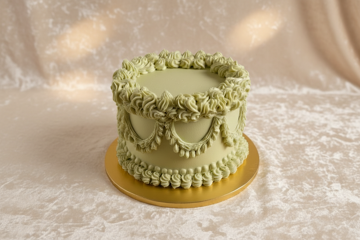 vintage cake lambeth cake custom cake strawberry matcha cake toronto custom cake dot cake asters patisserie toronto top bakery